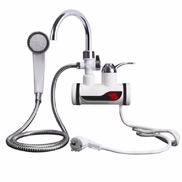 3000W Electric Tankless Instant Water Heater Faucet with Digital Display for Kitchen & Bathroom