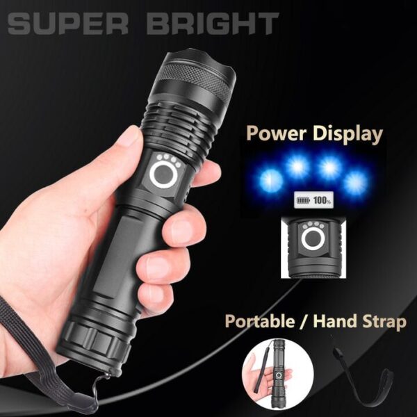 Portable Rechargeable LED Torch Light Flashlights