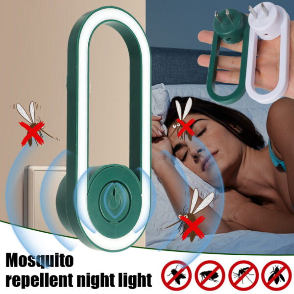 Ultrasonic Mosquito Killer – Electronic Mosquito Repellent Nightlight for Mice, Spiders, Cockroaches, and Insects