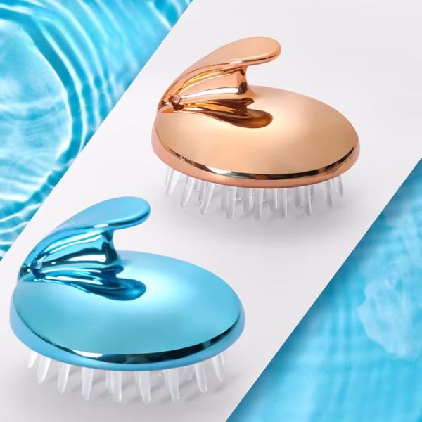 3Pcs Hair Brush Set – Smooths Hair, Stimulates Growth, Soft Silicone Massage Comb, Scalp Cleaning Applicator